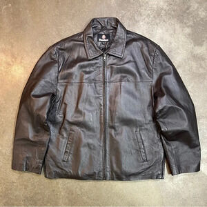 Vintage Burnside Heavy Leather Bomber Jacket